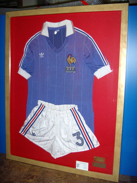 Tableau en Plexiglas incolore: Patrick Battiston, coupe du monde de football 1982, France / Allemagne